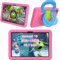 HEMUYT Tablet Android 13 per Bambini 10,1 Pollici, 8GB RAM+128GB ROM, WiFi, Batteria 6000mAh, Custodia Antiurto EVA, Controllo Parentale, Doppia Fotocamera (Rosa)