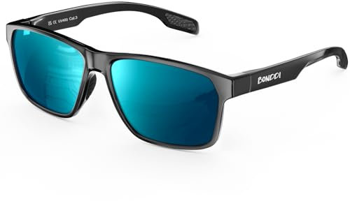 BONDDI Sonnenbrille Herren Damen Polarisiert, Ultraleicht TR90 Rahmen UV400 Schutz, Unisex Klassische Retro Vintage Sportbrille Sonnenbrillen für Fahren Angeln Reisen