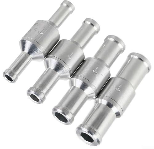 Aluminium-Inline-Rückschlagventil, 6/8/10/12 mm, verhindert Flüssigkeitsrücklauf, geeignet für Diesel und Wasser (10 mm)