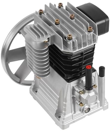 CLEADONG 2065-3HP Cylinder Compressor Pump Head Air Tool 3HP 2.2KW Piston Compressor Cylinder Piston Style Air Compressor Pump Head with Silencer Screw Breathing Nozzle