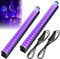 GOMETY 2er LED Schwarzlicht LED Strip, 10W 28cm USB UV LED Schwarzlicht Strahler Lamp UV Lichtbalken Verstellbare 385-400nm UV Licht mit Schalter für Disco Glow Party Zubehör Halloween Deko Bühnen