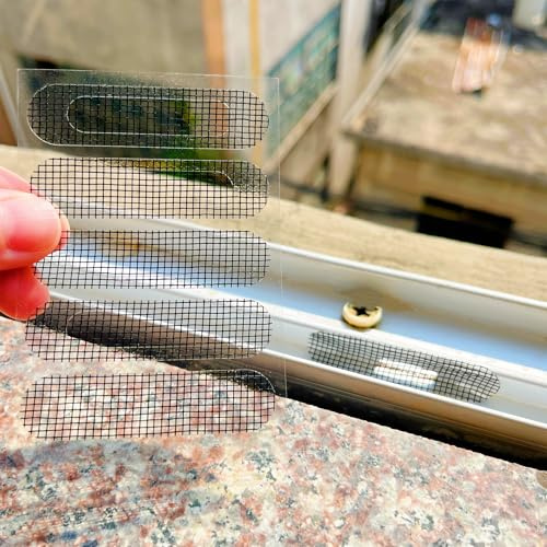 50 Stück Fenster-Weep-Löcher Abdeckung Bildschirm Reparatur Flicken Fliegengitter Netz Kunststoff Schwarz