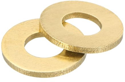 QUARKZMAN M8 Arandela Plana, 30pcs Arandelas de Latón 8x18x1.5mm (ID*OD*Grosor) Anillo de Junta de Sellado Metálico para Tornillos Tuercas y Pernos