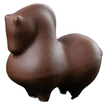 DDKYHU Teestatuen, lila Sand, Tee-Haustier, Pferd, handgefertigte Statue, Dekoration im chinesischen Stil, für Zuhause, Büro, Teestube, Teeservice, Dekoration, Schreib