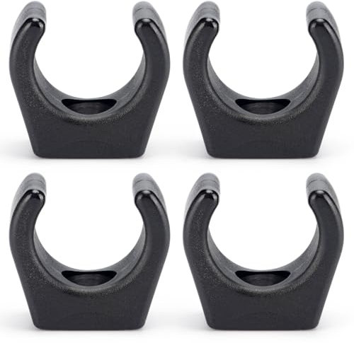 4PCS Boat Hook Holder Nylon Boat Ladder Clip Black Paddle Stowage Clamp for 7/8 Inches Tubes