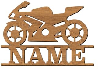 codiarts. Namensschild Kinderzimmer – personalisierbares Wandbild mit Namen – selbstklebend – Motiv Moto Bike Motorrad Supersportler Race – Deko Türschild für Jungen & Mädchen (Motorrad-GP)