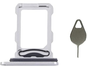 Doppio Nano Scheda SIM Slot Supporto per iPhone 16 Pro/iPhone 16 Pro Max Con Pin White