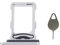 Doppio Nano Scheda SIM Slot Supporto per iPhone 16 Pro/iPhone 16 Pro Max Con Pin White