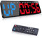 Manoive Timer Sport Minuteur Fitness, 16.5 Grand Ecran Timer, Horloge, Chronomètre, Minuteur Fitness Mural avec Télécommande, Volume&Luminosité Réglable,pour Home Gym Garage Entraînement