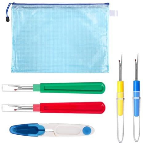 6 Pcs Seam Ripper Set – Big and Small Sewing Stitch Unpickers with Ergonomic Handles, Precision Sewing Tools for Thread Cutting and Stitch Removal, Ideal for Quilting, Embroidery, and DIY Crafts