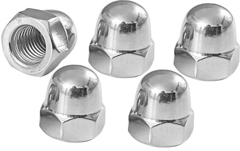 cyclingcolors 5x Dado Cieco Esagonale a Calotta in Acciaio Inossidabile A2 DIN 1587 Dadi Ciechi per Viti Bulloni di Bloccaggio con Filettatura Metrica, M18