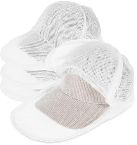 Fyeme 4 Stück Cap Waschmaschinen Form 20×11.5cm Cap Washer Basecap mit 4 Hutwaschnetz Abschließen 2 In 1 Einfach zu Installieren Cap Wascher für Waschmaschine Passend für die Meisten Hutgrößen