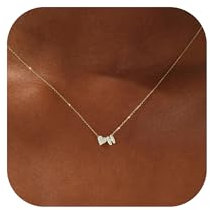 RMMD Kette mit Buchstaben - 18K Gold Vergoldete Halskette Damen Initialen H Goldkette Damen Gold Buchstaben Kette Personalisierte Geschenke Schmuck Geburtstagsgeschenke für Frauen Mädchen