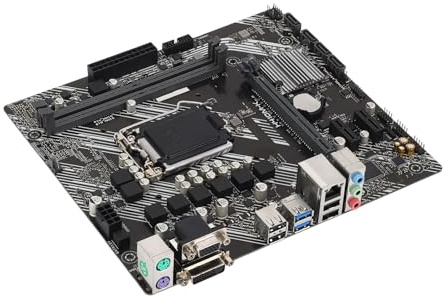 Fabater PRIME H410M K Scheda Madre per PC Desktop Alimentatore Stabile Scheda Madre LGA 1200 DDR4 M ATX per CPU da 14 Nm, Computer da Gioco, Uso Commerciale