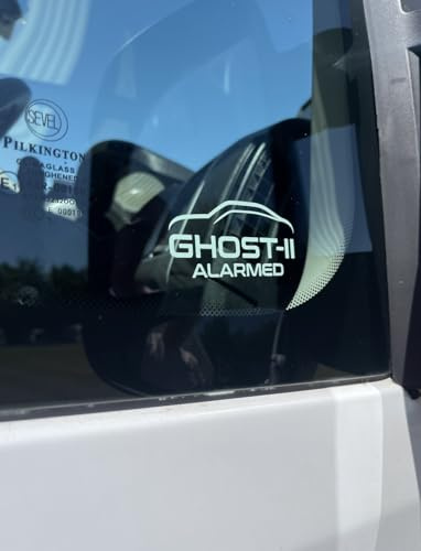 Ghost II Alarmed Window Security x 2 Vinyl Sticker Deterrent car Van Camper NEW