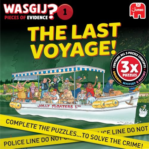 Wasgij Pieces of Evidence 1, The Last Voyage! 3er-Puzzle-Set für Erwachsene | Krimi-Puzzle für Erwachsene – 2 x 500 & 1 x 1000 Teile – FSC-zertifiziert – Geschenk zu Geburtstag & Weihnachten