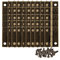 HALJIA 50 Stück Mini-Scharniere aus Bronze, Antik-Look, für Schrank, Schublade, Kiste, Scharniere, Verbinder, dekorative 2,4 x 1,6 cm, Schnappschloss mit 200 Ersatzschrauben