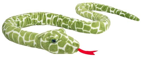Teddy Hermann 92304 Schlange grün Gemustert 175 cm, Kuscheltier, Plüschtier