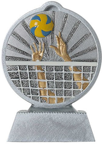 pokalspezialist Pokal mit 3D Motiv Volleyball Beachvolleyball Serie Ronny 10,5 cm hoch
