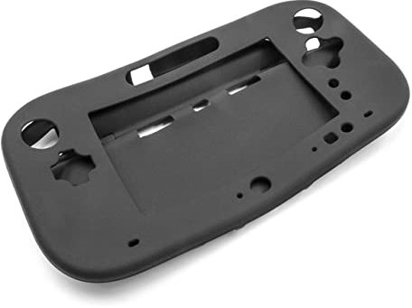 vhbw Hülle Case kompatibel mit Nintendo Wii U Gamepad Spielkonsole, Controller - Silikon, Schwarz