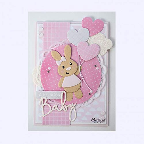 Marianne Design Collectables, Eline's Baby Bunny, für aufwendige Stanzdesigns und Prägedetails in Papierbastelarbeiten, Rose
