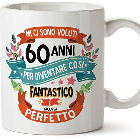 MUGFFINS Taza - Cumpleaños 60 (en Italiano)