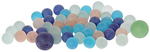 Bartl 112013 Deko Glasmurmeln Set Ø16mm gefrostet ca. 300g
