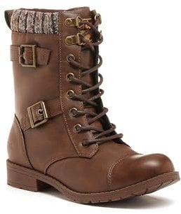 Rocket Dog Women's Billie Combat Boots, Brown, 4 UK