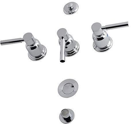 Kingston Brass KB6321DL Concord Three-Handle Bidet Faucet, Polished Chrome