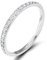 Zakk Eternity Ring 2mm Damen Ewigkeitsringe Titan Verlobungsringe Eheringe Trauringe Memoirering mit Zirkonia Silber Gold Rosegold (silber, 68 (21.6)