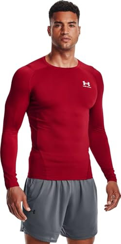Under Armour Men's HeatGear Compression Long-Sleeve T-Shirt, White, L (1361524)