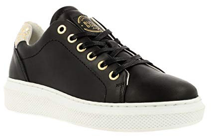 BULLBOXER Damen Low-Top Sneaker, Frauen Halbschuhe,women's,woman,schnürschuhe,schnürer,halbschuhe,straßenschuhe,lady,Schwarz (Black),40 EU / 7 UK