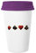 Kaffeetasse mit Spaten und Herz, Diamant, Club-Muster, Glas, Keramik, Tasse mit Deckel, Geschenk