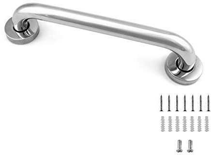 QWORK Edelstahl Haltegriffe für Senioren Sicherheit für WC Badezimmer Duschkabine Badewanne, 30cm