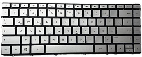 Bucom Clavier pour HP Spectre 13-AC X360 13-W 13-AE 13-AD141NG 13-AC0XX Argenté avec éclairage