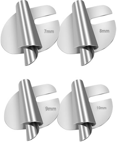 4 Piezas Juego Pies Dobladillo Enrollado Costura Universal, Prensatelas de Acero Inoxidable, Pie Presión Dobladillo Enrollado 7-10 mm Ancho, Pie Dobladillo Curvo Industrial el Hogar