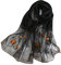 Silk Scarf Women Seidenschals Damen Shawl Satin Natural Pure Hijab Thin Masks Silk Cloth Luxury Binder Senior Handmade Seidentuch Damen Muslin Lotus Beach Scarf Black 180 * 70CM