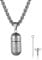 JewelryWe Collana da Uomo Donna Ciondolo Capsula Apribile Porta Pillole Impermeabile Om Mani Padme Hum con Kit di Riempimento