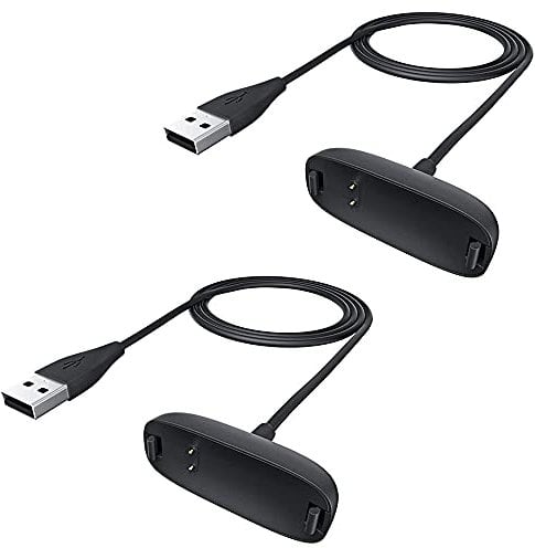 TUCANA Charger Compatible for Fitbit Inspire 2, Charging Dock Station Cradle Holder Charging Clip Premium Plastic Bracket Cable for Inspire 2 Health & Fitness Tracker (2-Pack)