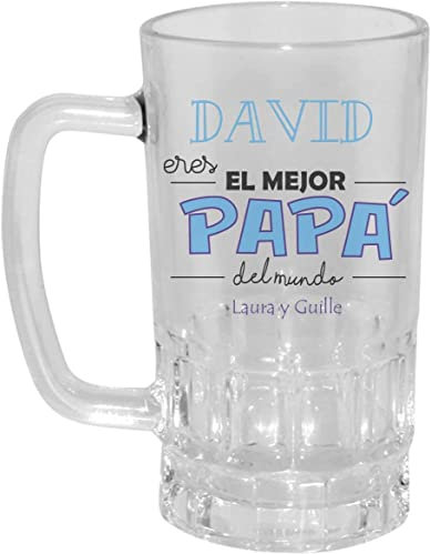 Kembilove Jarra de cerveza Personalizada – Regalos para Padres – Jarra de cerveza original – Regalos originales para mujer – Regalo hombre cumpleaños – Regalos originales Eres El Mejor Papá