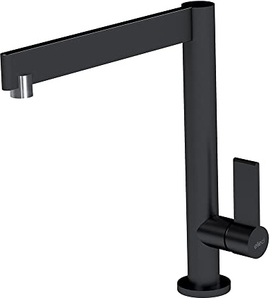 Elleci Rubinetto Miscelatore Cucina Monocomando Canna Girevole Tema Keratek Plus 86 Nero Black Assoluto MKKTEM86