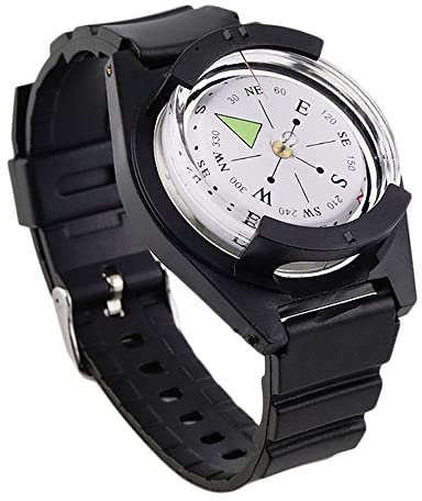 ARFUKA Orienteering Compass with Glow in The Dark Baseplate, Wrist Mount for Hiking, Camping, Hunting - Survival Navigation Tool & Outdoor for Adventurers