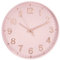 HZDHCLH Wall Clock 12 Inch Silent Non Ticking Clock for Living Room Bedroom Kitchen Office (Pink-Rose Gold)
