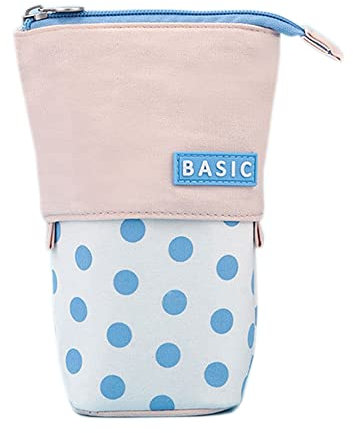 Teleskopisch Mäppchenmit Reißverschluss, Große Kapazität Studenten Mäppchen, Stifteköcher für Teenager Ständer Bleistifthalter, Bleistift Briefpapier Pouch Bilden Tasche(Weiß2,13x6cm)
