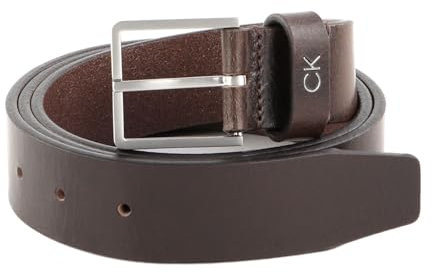 Calvin Klein Herren Gürtel Formal Belt 3,5 cm Ledergürtel, Braun (Dark Brown), 110 cm