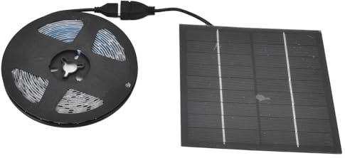 Plant Grow Light Strips 5W Solar Powered LED Plant Growing Lamp Solar Panel Fast Heat Dissipation Plant Light for Outdoor Indoor Garden (1M)