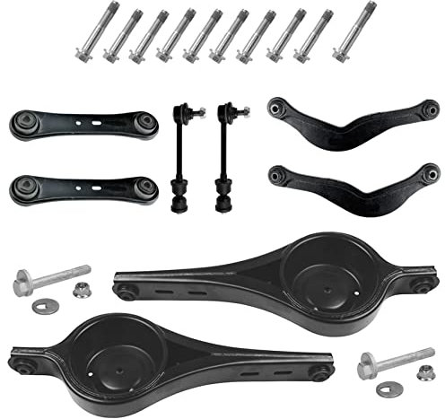 2x Federaufnahme 4x Querlenker oben unten Schrauben Satz 2x Koppelstange Hinterachse für Mondeo IV BA7