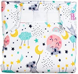 Petit Lulu Spreizhöschen für breites Wickeln//Spreizwindelhosen/Größe S (3-6 kg)/ Klett (Dreaming Koalas)