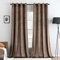 MIULEE Tenda per Camera da Letto in Velluto per Interni Letto Matrimoniale Tende per Finestre Tende per Soggiorno Moderne con Anelli Stampate d'oro Decorative 2 Pannelli 140X280 cm Marrone