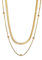 SIXDUTON Collana Donna Placcato Oro 14K Catena Doppio Strato Girocollo, Regalo Anniversario, Compleanno per Lei